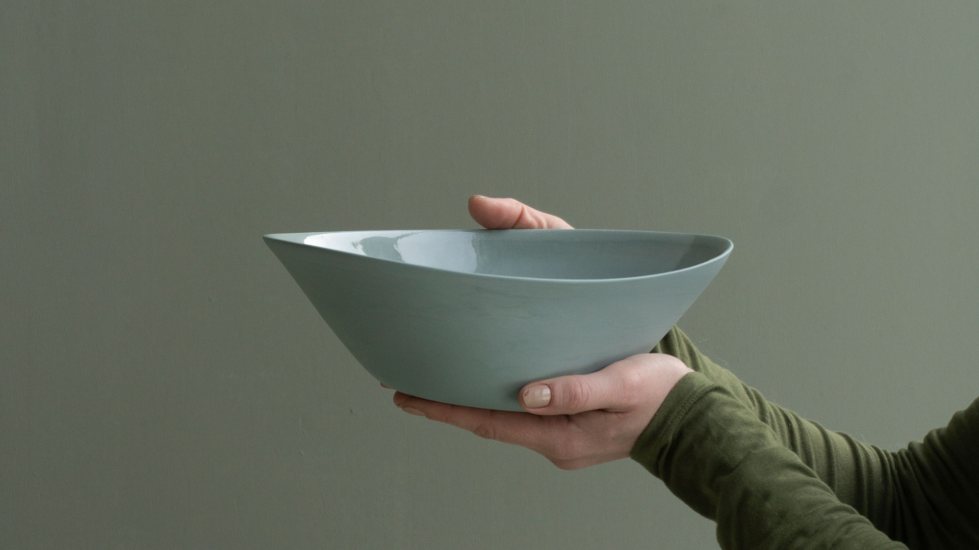 KRUM Serveringsbolle, Dueblå - Bilde 2