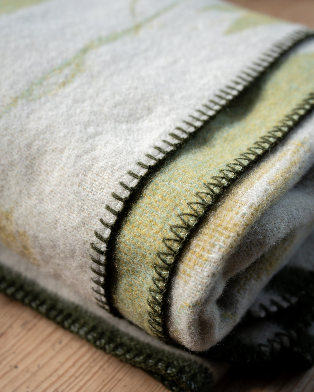 Liljepledd 100% Ull, Grønn - Bilde 3