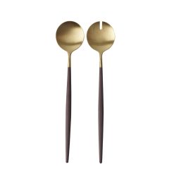 GOA Brun-Gull Salatbestikk