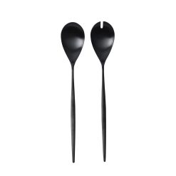 MOON Svart Salatbestikk