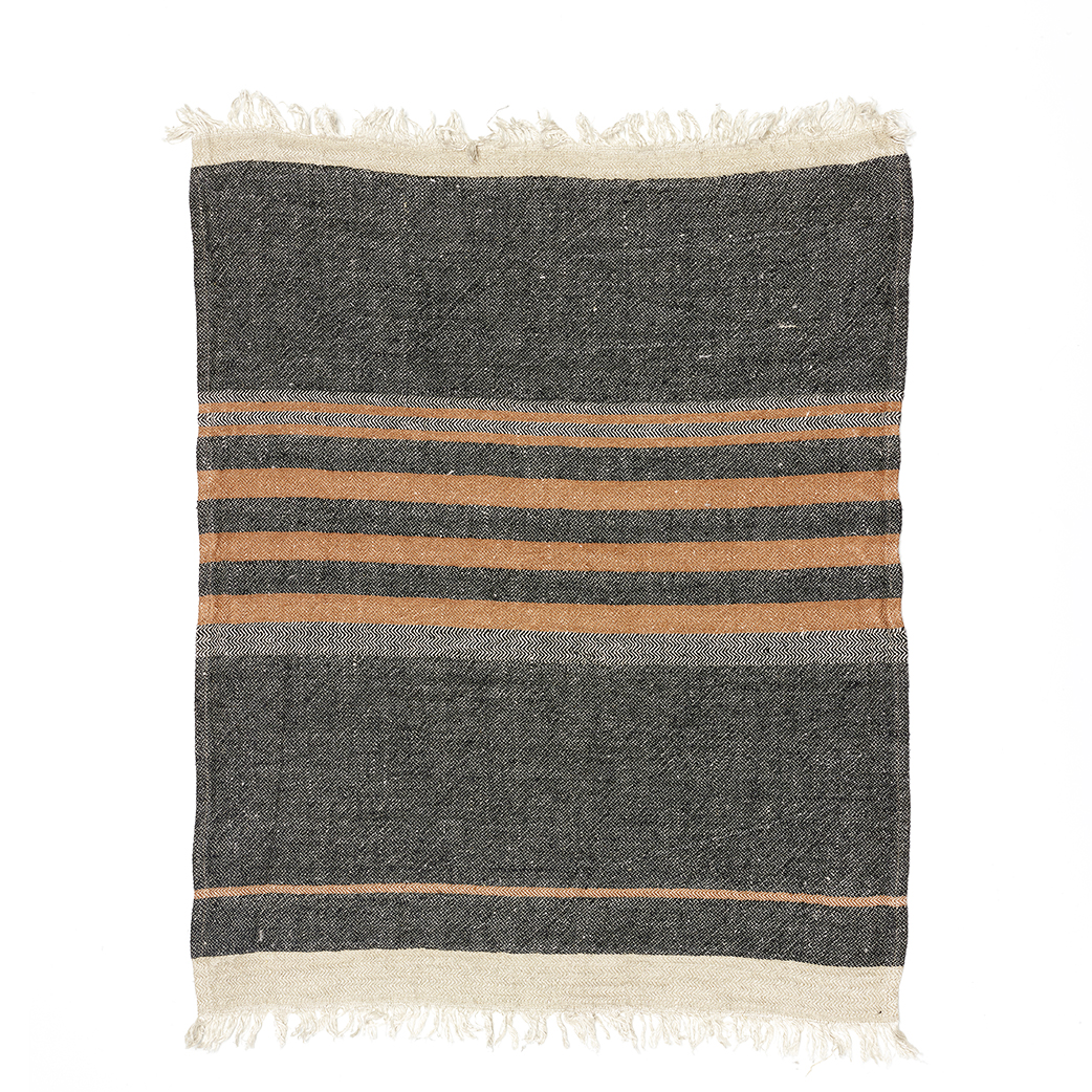 The Belgian towel 110x180cm, Black stripe