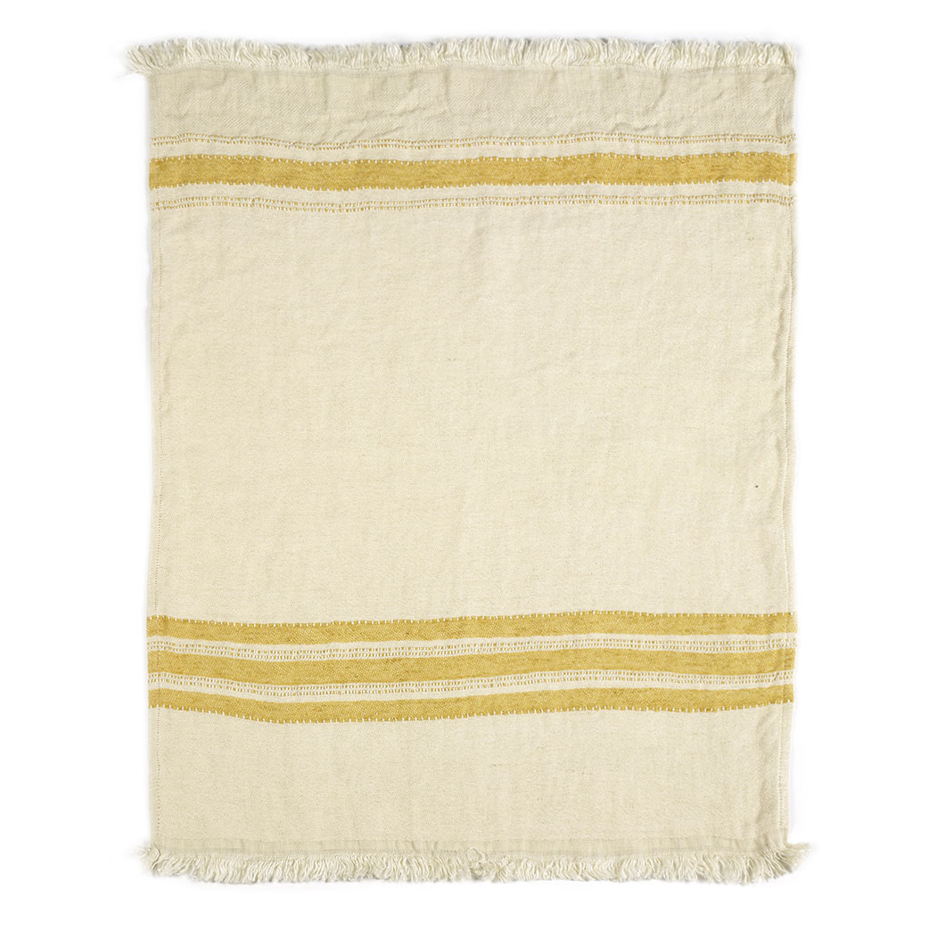 The Belgian towel,110x180cm, Mustard Stripe