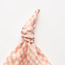 Alternative view of Linserviett rosa-Hvit rutet, 45x45