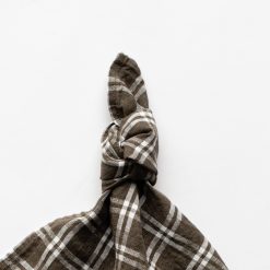 Alternative view of Linserviett Mørk grønn rutet , 45x45