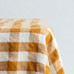 Linduk, Curcuma Medium Gingham 140 x 250 cm