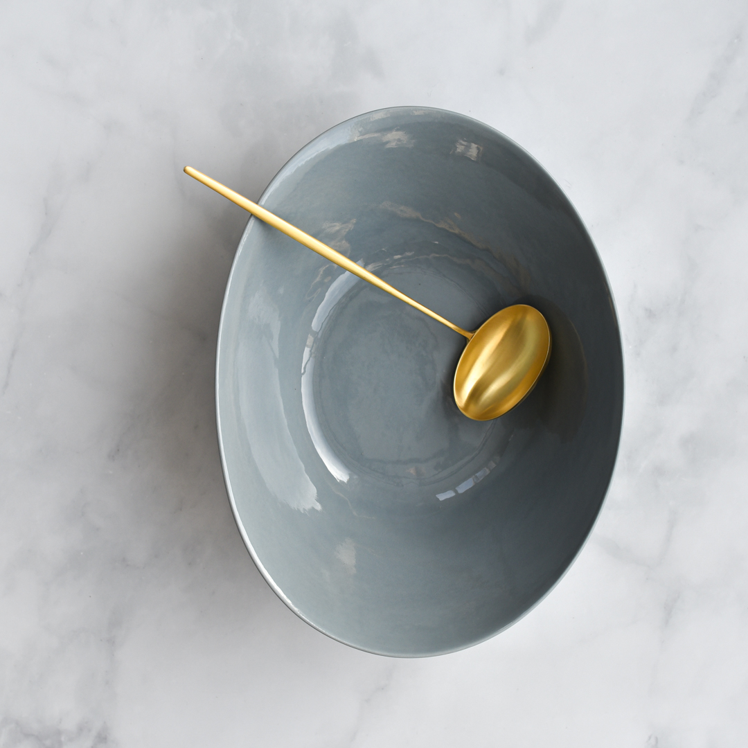 KRUM Serveringsbolle, Dueblå - Bilde 3