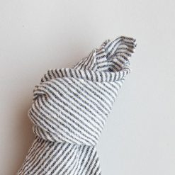 Linserviett, Stripe black/white