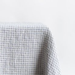 Linduk, Flax/Blue checks 140x 250 cm