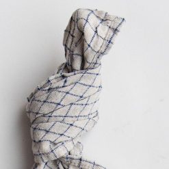 Linserviett, Flax/ Blue Checks 45 x 45