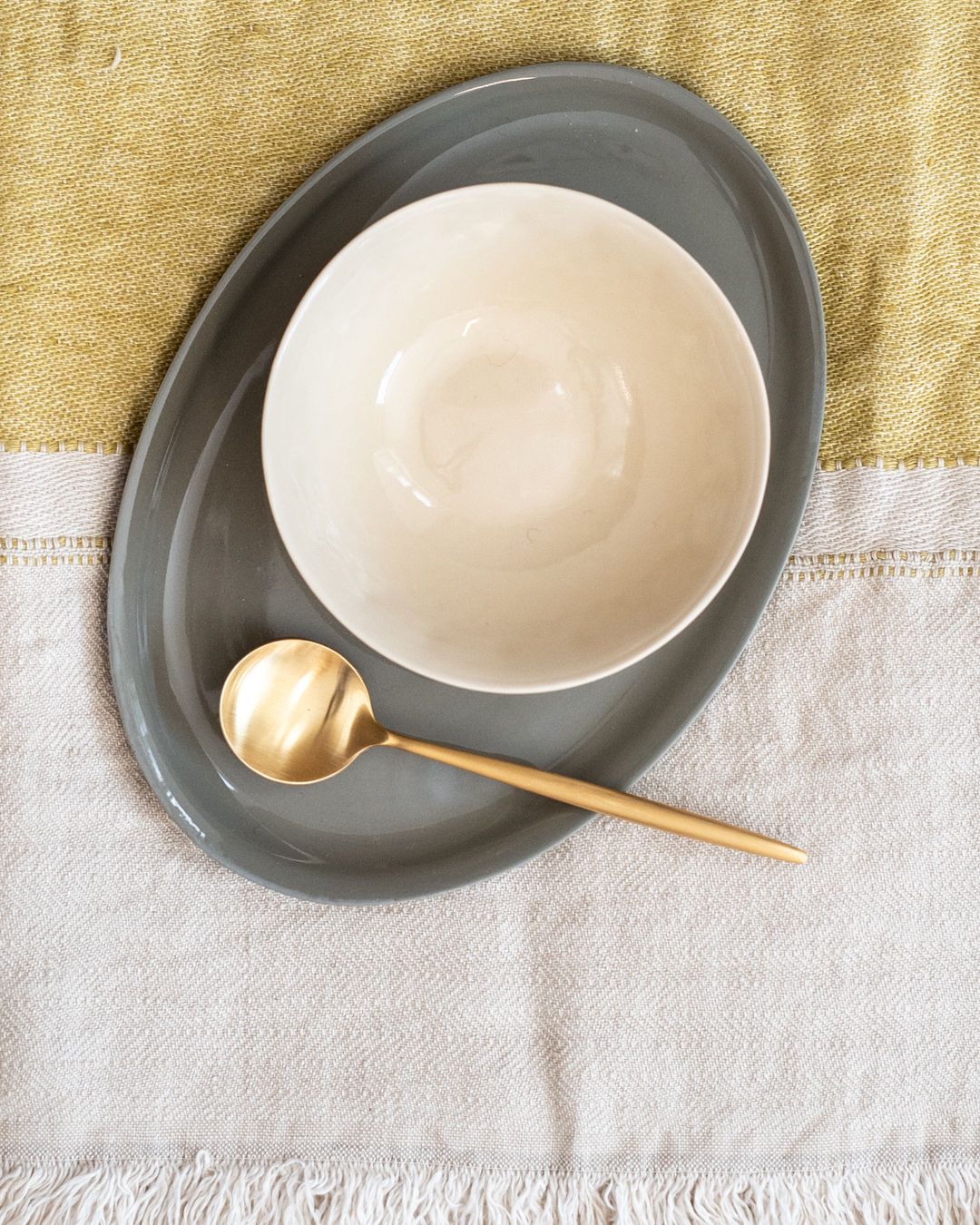 The Belgian towel,110x180cm, Mustard Stripe - Bilde 3