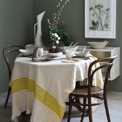 Alternative view of The Belgian towel,110x180cm, Mustard Stripe