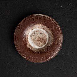 Alternative view of ment® + Slakteriet PERLE tallerken, Rødbrun-hvit